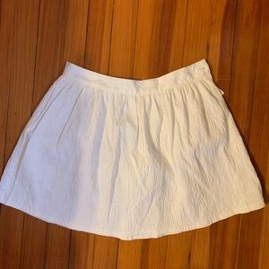 White mini skirt